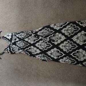 Black and White Patterned Maxi Dress